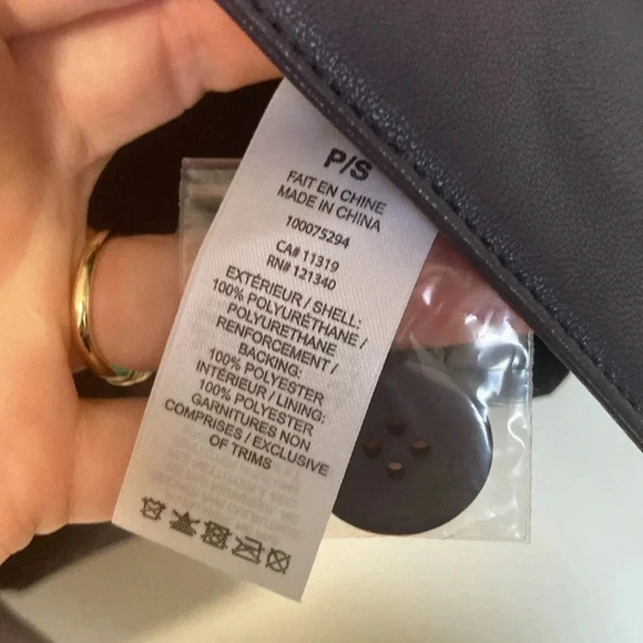 NWT Garage dark purple  faux leather blazer jacket - Picture 4 of 5